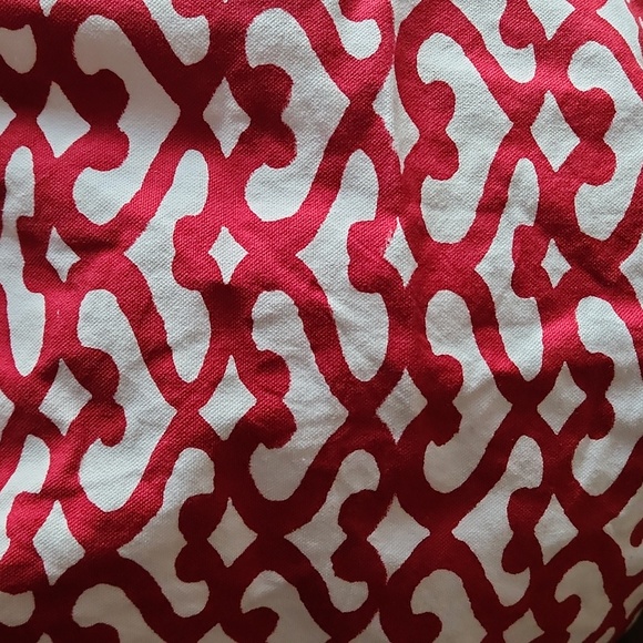 Roberta Roller Rabbit Red and White Patterned Large Tote Bag - Picture 2 of 12